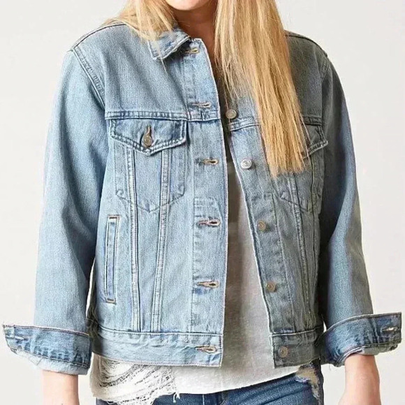 Levi’s Premium Ex-Boyfriend Trucker Jacket Light - Picture 2 of 11